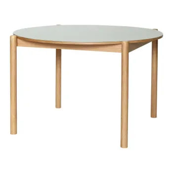 Masa de dining rotunda din lemn de stejar o 115 cm Oblique - Hubsch imagine