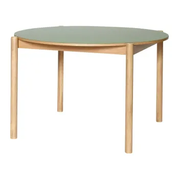 Masa de dining rotunda din lemn de stejar o 115 cm Oblique - Hubsch imagine