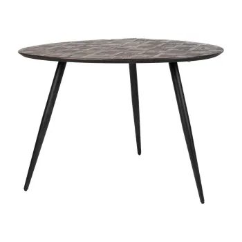 Masa de dining rotunda din lemn de tec 76x111 cm Webster - White Label imagine