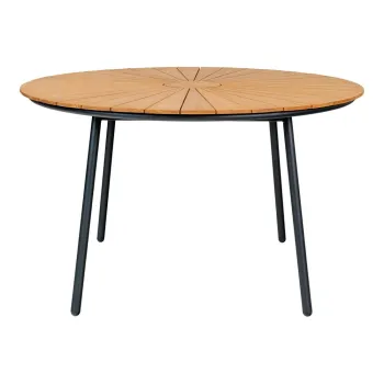 Masa de dining rotunda din lemn de tec o 130 cm Cleveland - House Nordic imagine