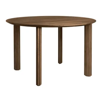 Masa de dining rotunda din lemn masiv de stejar o 120 cm Comfort Circle - UMAGE imagine