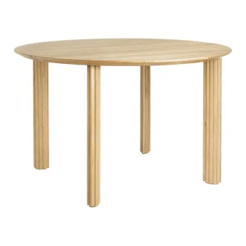 Masa de dining rotunda din lemn masiv de stejar o 120 cm Comfort Circle - UMAGE imagine
