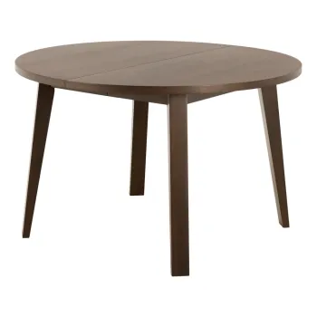 Masa de dining rotunda extensibila cu aspect de lemn de stejar cu blat suplimentar o 120 cm A-Line - Actona imagine
