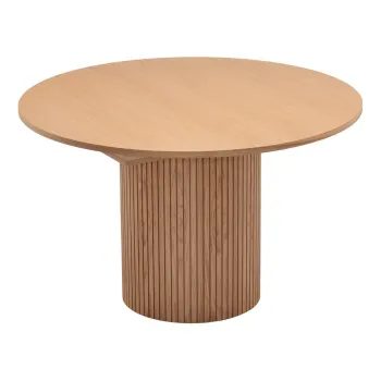 Masa de dining rotunda extensibila cu aspect de lemn de stejar o 115 cm Malaga - Bonami Selection imagine