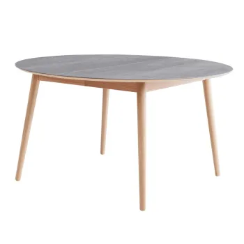 Masa de dining rotunda extensibila cu blat ceramic o 135 cm Meza - Hammel Furniture imagine