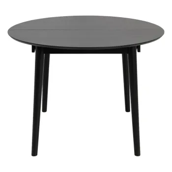 Masa de dining rotunda extensibila cu blat cu aspect de lemn de stejar o 115 cm Montreux - Actona imagine