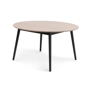 Masa de dining rotunda extensibila cu blat cu aspect de lemn de stejar o 135 cm Meza - Hammel Furniture imagine