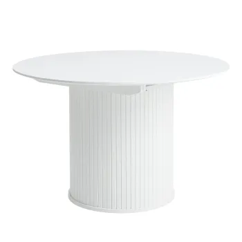 Masa de dining rotunda extensibila cu blat suplimentar o 120 cm Nola - Unique Furniture imagine