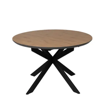 Masa de dining rotunda extensibila cu blat suplimentar o 120 cm Rocia - Ixia imagine