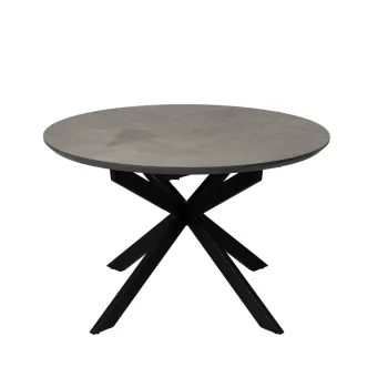 Masa de dining rotunda extensibila cu blat suplimentar o 120 cm Rocia - Ixia imagine