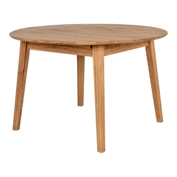 Masa de dining rotunda extensibila din lemn de stejar o 118 cm Metz - House Nordic imagine