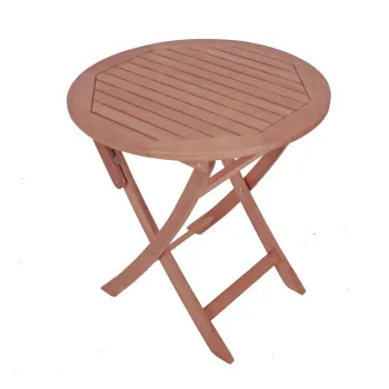 Masa de gradina plianta din lemn de eucalipt, O 70 cm Stockholm - Garden Pleasure imagine
