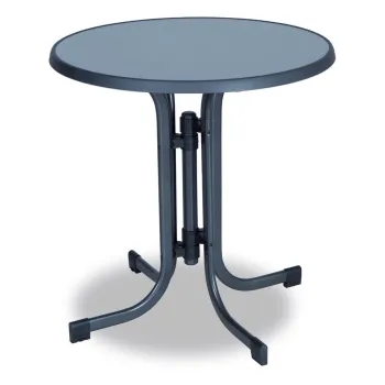 Masa de gradina rotunda din metal o 70 cm Pizarra - Dajar imagine