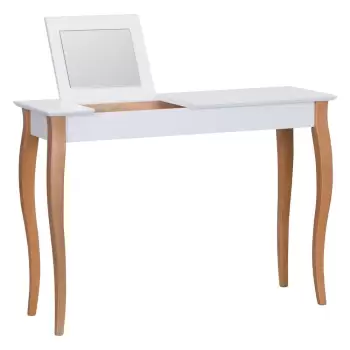 Masa de toaleta cu oglinda Ragaba Dressing Table, lungime 105 cm, alb imagine