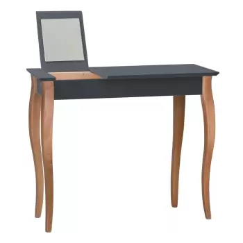 Masa de toaleta cu oglinda Ragaba Dressing Table, lungime 105 cm, gri grafit imagine