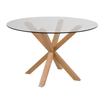 Masa dining cu blat din sticla Actona Heaven, ? 119 cm imagine