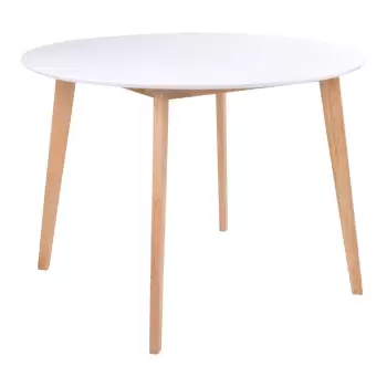 Masa dining cu blat rotund alb Bonami Essentials Vojens, ? 105 cm imagine