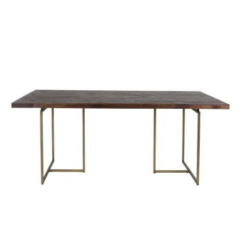 Masa dining cu structura din otel Dutchbone Class, 200 x 90 cm imagine