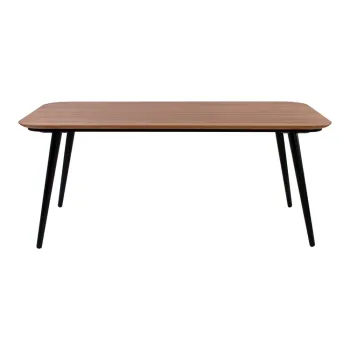 Masa dining din lemn de frasin cu picioare negre Ragaba Contrast, 180 x 90 cm imagine