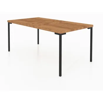 Masa dining din lemn de stejar 90x160 cm Abies - The Beds imagine