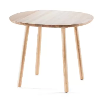 Masa dining din lemn masiv EMKO Naive, o 90 cm, natural imagine