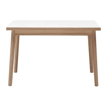 Masa dining extensibila cu blat alb Hammel Single, 120 x 80 cm imagine