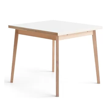 Masa dining extensibila cu blat alb Hammel Single, 90 x 90 cm imagine