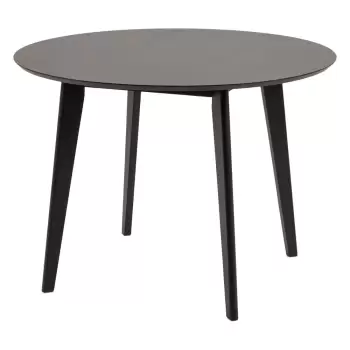 Masa dining in decor de stejar Actona Roxby, o 105 cm, negru imagine