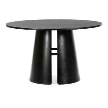 Masa dining rotunda Teulat Cep, o 137 cm, negru imagine