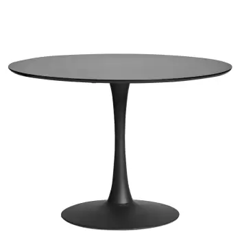 Masa rotunda pentru dining Marckeric Oda, o 110 cm, negru imagine
