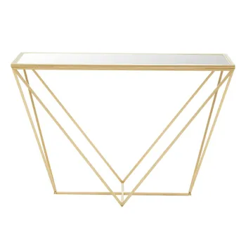 Masa tip consola aurie cu blat din sticla 40x120 cm Farran - Premier Housewares imagine