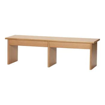 Masa TV in culoare naturala cu aspect de lemn de stejar 99x30 cm Doppio - Hubsch imagine