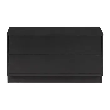 Masa TV modulara neagra din lemn masiv de pin 75x40 cm Finca - WOOOD imagine