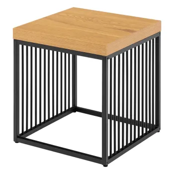 Masuta auxiliara cu blat cu aspect de lemn de stejar 40x40 cm Strington - Actona imagine