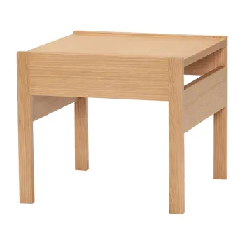 Masuta auxiliara cu blat cu aspect de lemn de stejar 50x50 cm Forma - Hubsch imagine