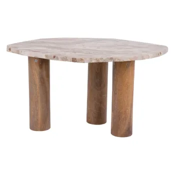 Masuta auxiliara cu blat cu aspect de marmura 50x75 cm Organic - Leitmotiv imagine