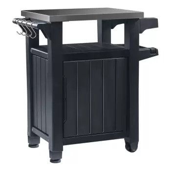 Masuta auxiliara de gradina Keter, 82 x 90 cm, gri inchis imagine