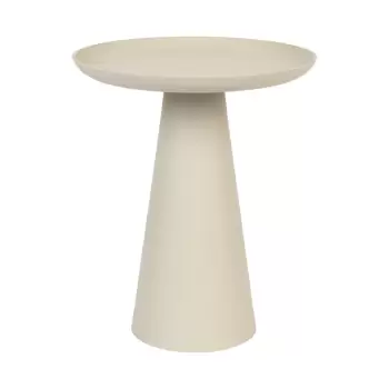 Masuta auxiliara din aluminiu White Label Ringar, o 34,5 cm, bej imagine