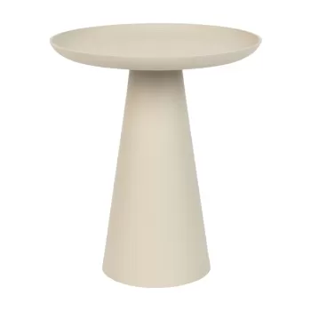 Masuta auxiliara din aluminiu White Label Ringar, o 39,5 cm, bej imagine