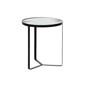 Masuta auxiliara din metal cu blat din sticla BePureHome Fly, ? 45 cm imagine