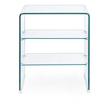 Masuta auxiliara din sticla 40x50 cm Iride - Bizzotto imagine