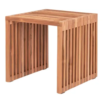 Masuta auxiliara lemn masiv de tec 40x40 cm Pego - House Nordic imagine