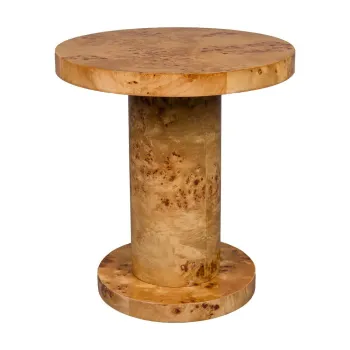 Masuta auxiliara rotunda cu aspect de lemn de nuc o 46 cm Quinn - Dutchbone imagine