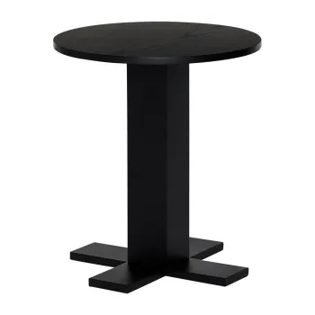 Masuta auxiliara rotunda cu aspect de lemn de stejar o 45 cm Koohi - Hubsch imagine
