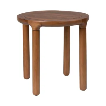 Masuta auxiliara rotunda cu aspect de lemn de stejar o 45 cm Storm - Zuiver imagine
