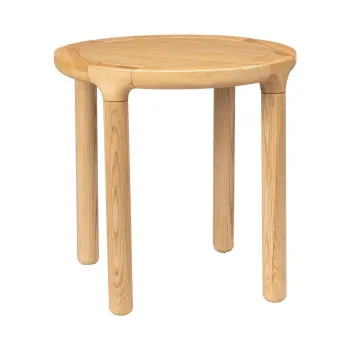 Masuta auxiliara rotunda cu aspect de lemn de stejar o 45 cm Storm - Zuiver imagine