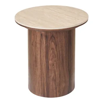 Masuta auxiliara rotunda cu blat ceramic o 45 cm Delphi - House Nordic imagine