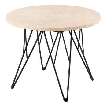 Masuta auxiliara rotunda cu blat cu aspect de marmura o 55 cm Prunus - Actona imagine