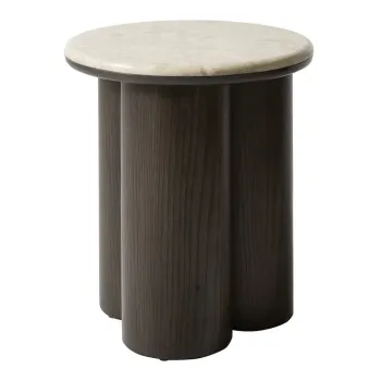 Masuta auxiliara rotunda cu blat din marmura o 45 cm Piazze - Unique Furniture imagine