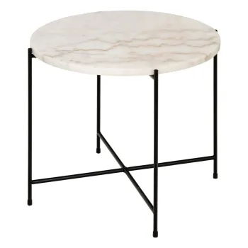Masuta auxiliara rotunda cu blat din marmura o 52 cm Avila - Actona imagine